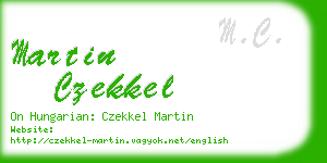 martin czekkel business card